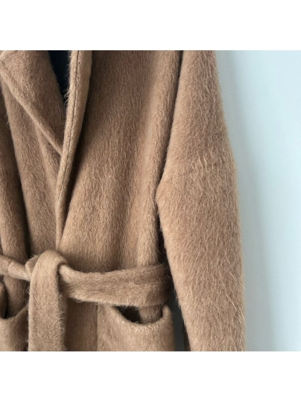 Zara Fuzzy Belted Robe Coat - Picture 5 of 10